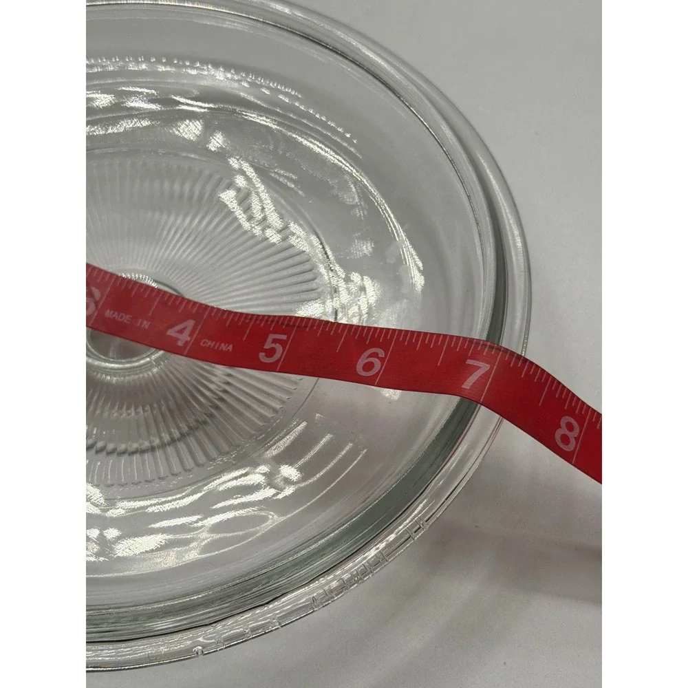 Clear Glass Pot Lid Replacement With Knob‎ Ribbed Design Pyrex G5C